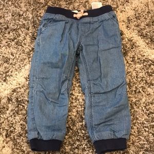 🔸3 for $25🔸 H&M Denim Lined jogger, 1 1/2-2Y